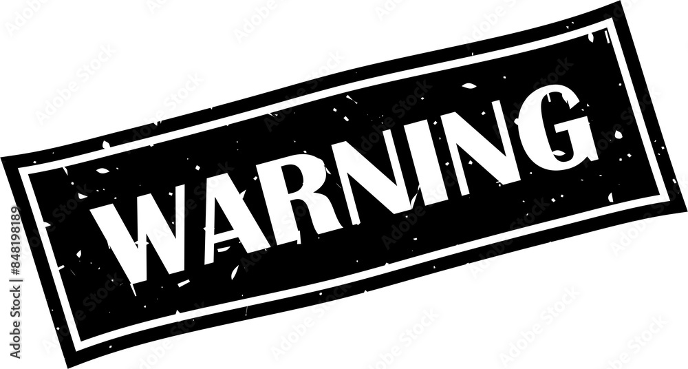 Warning square grunge stamp, vector illustration Warning square grunge stamp, vector illustration
