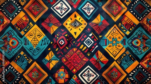 Background inspired by ethnic or tribal patterns from various cultures around the world