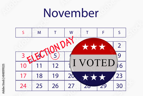 5th november Presidential election day in the United States. Vote 2024. Election 2025 USA. Political election campaign banner. design with Vote Day on November  US.