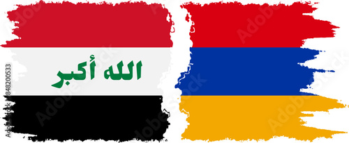 Armenia and Iraq grunge flags connection vector Free Download Armenia and Iraq grunge flags connection vector - GFXLoad