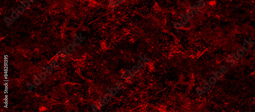 Abstract red marble on black background. Dark grunge textured red concrete wall background. gray and red granite tiles floor on red background. gloomy black and red colors background for design.