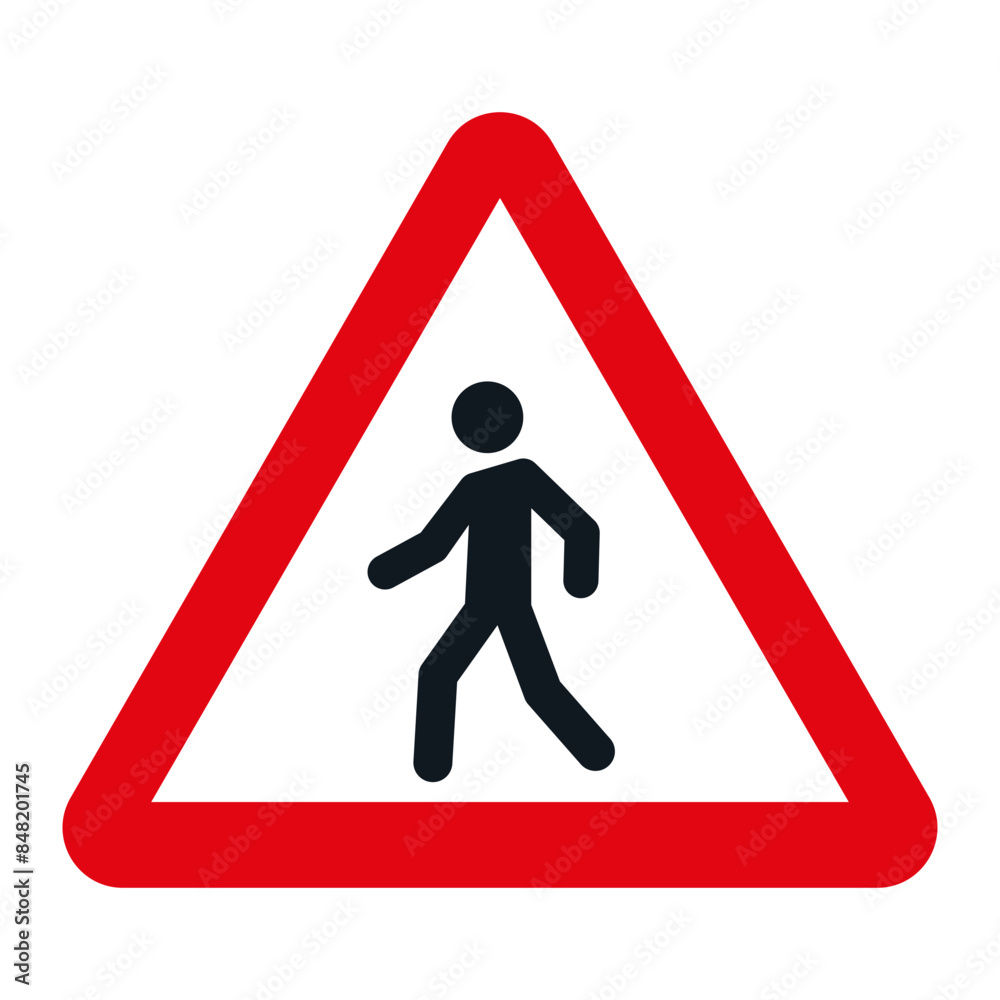 DANGER TRAFFIC SIGNS OF SPAIN, P-20 - Pedestrians Crossing - SVG DANGER TRAFFIC SIGNS OF SPAIN, P-20 - Pedestrians Crossing - SVG