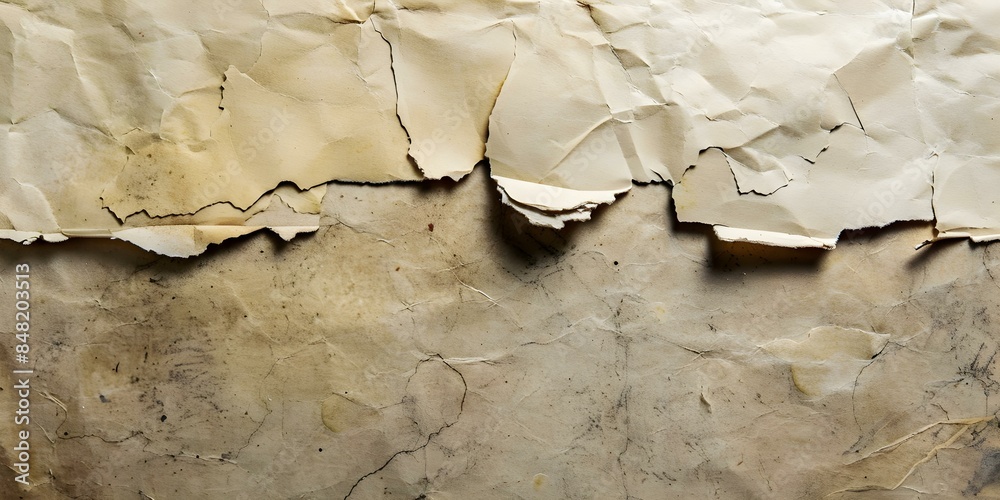 Vintage torn paper texture background from an old rare book page ...