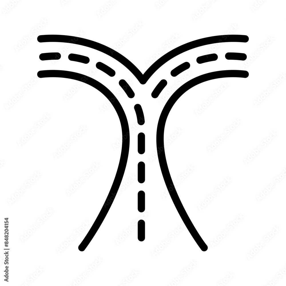 Road line icon. Way icon. Road icon isolated on white background. Transparent background, minimalist symbol. Vector images Road line icon. Way icon. Road icon isolated on white background. Transparent background, minimalist symbol. Vector images