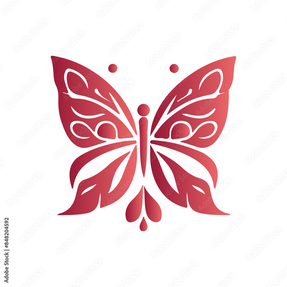Fototapeta premium Butter Fly silhouette vector design.