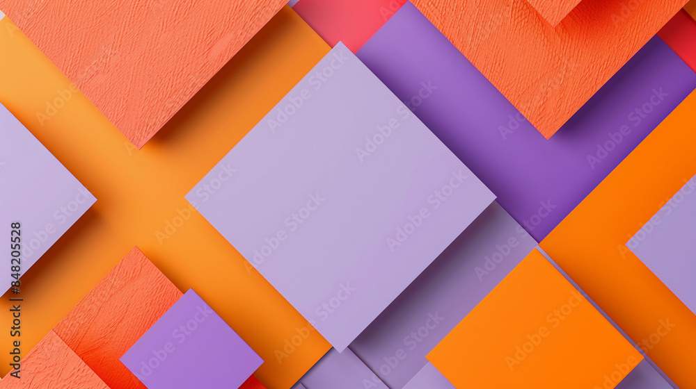 Orange and Lilac square shape background presentation design Orange and Lilac square shape background presentation design