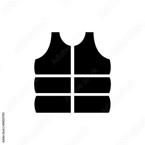 Life vest jacket icon with a simple and modern design 