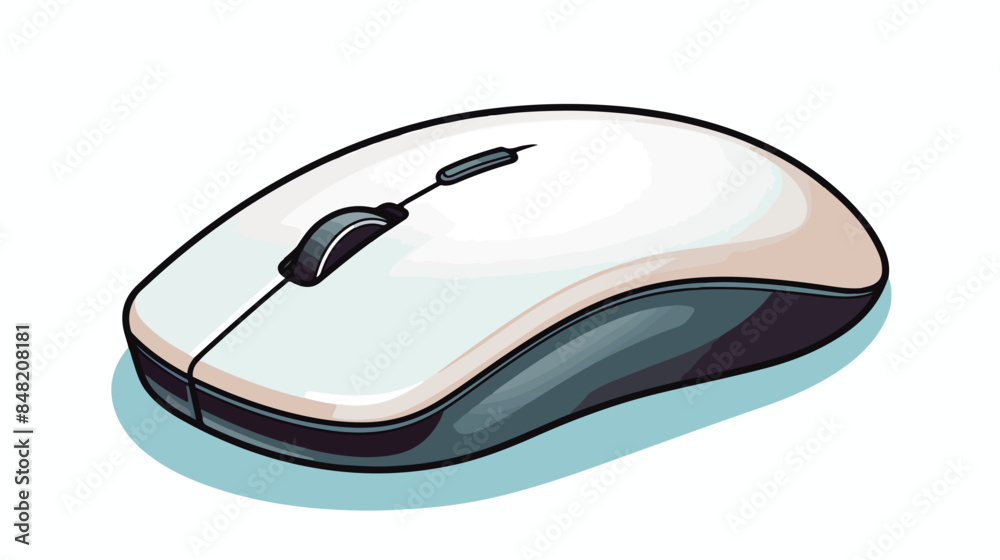 Wireless computer mouse outline icon. Clipart image Stock Vector ...
