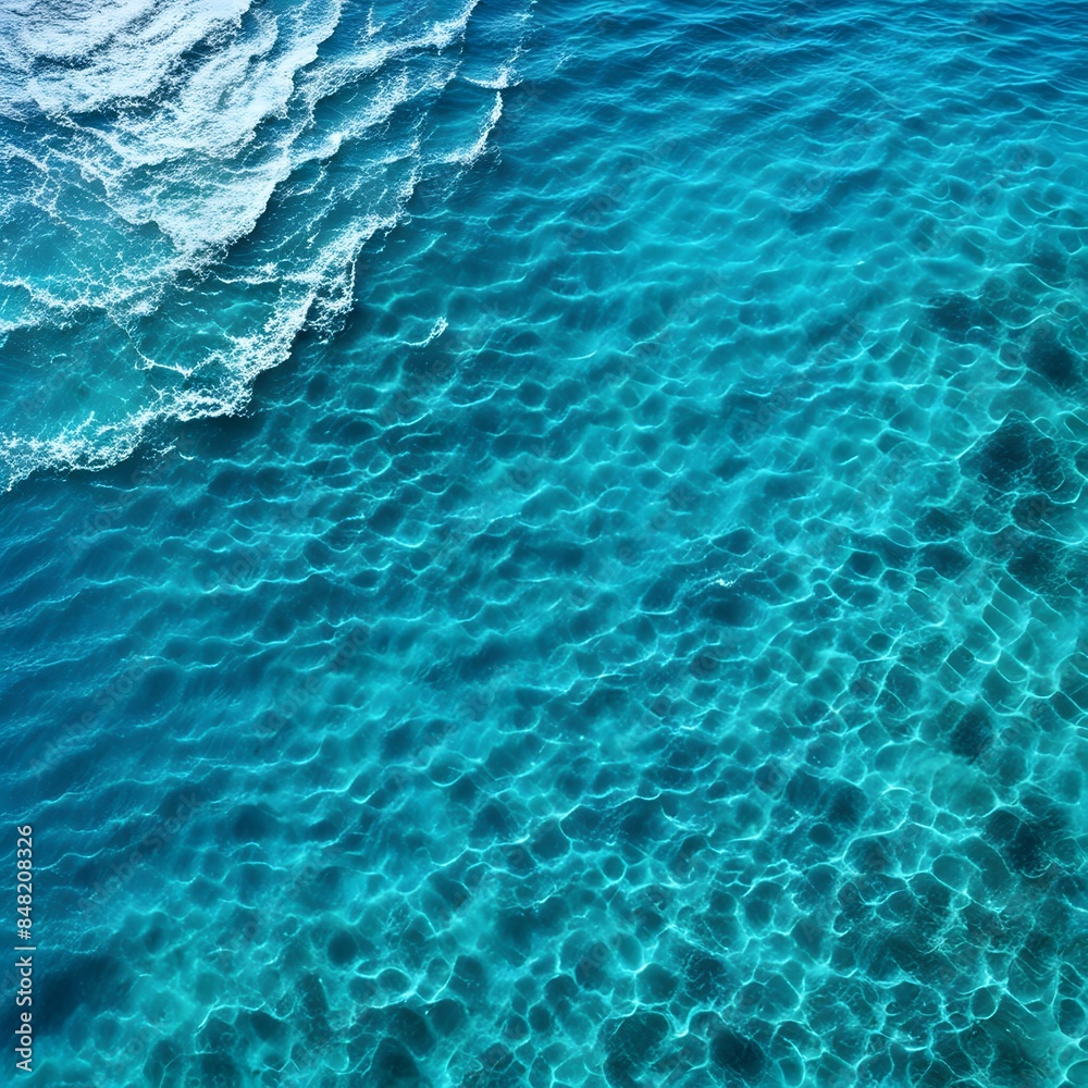 Blue Ocean Water Texture from Above Blue Ocean Water Texture from Above
