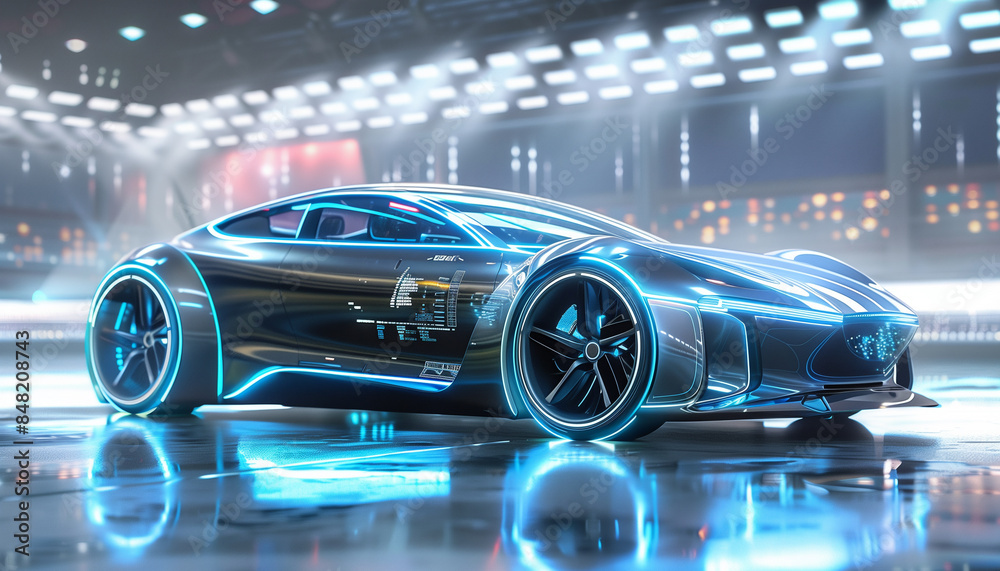 Concept of modern futuristic electric car Concept of modern futuristic electric car