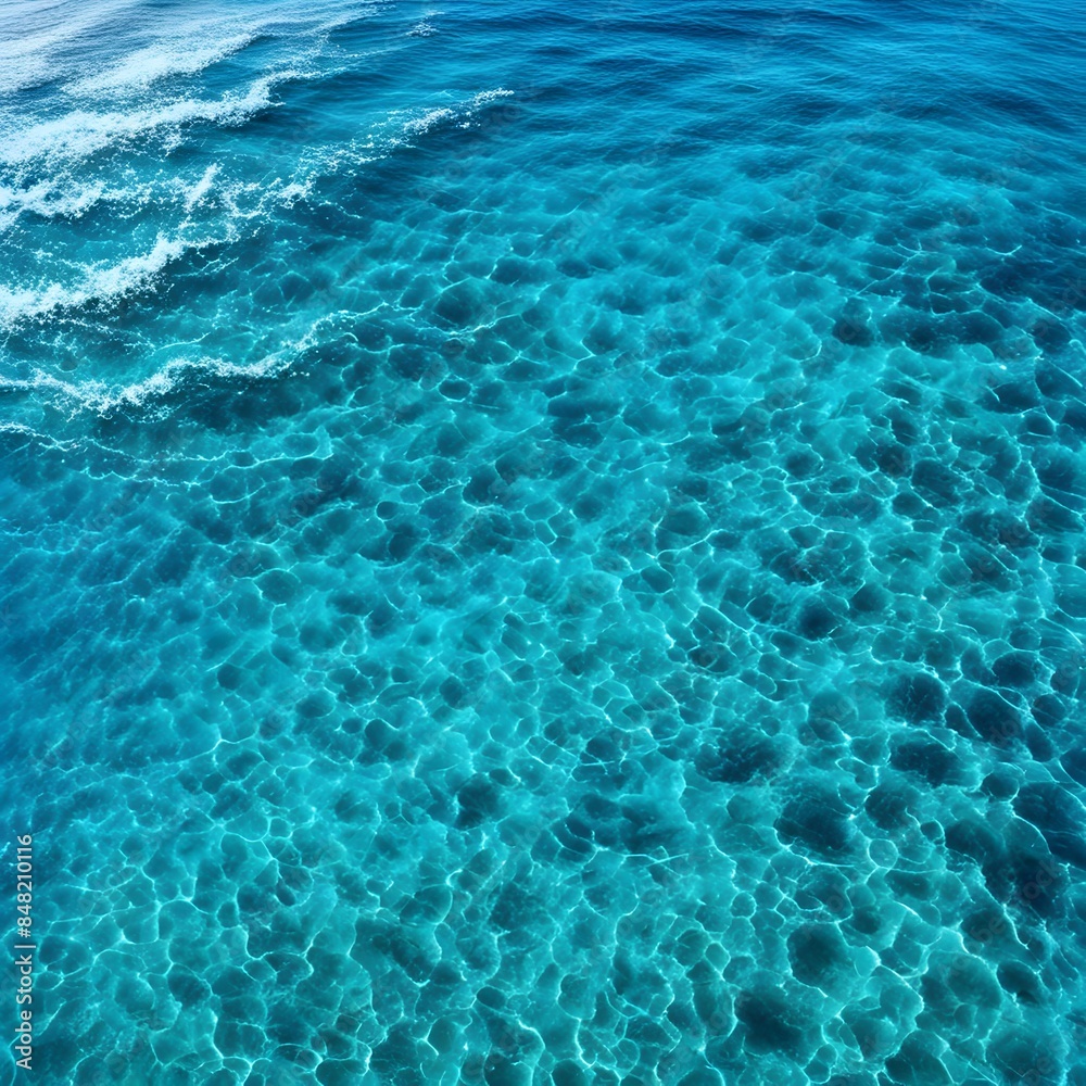 Obraz premium Blue Ocean Water Texture from Above