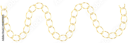 Vector illustration of chain pattern set of braided ropes in black and white color