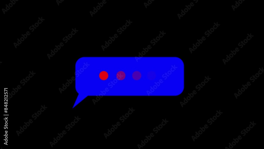 A simple element of a thought bubble, email, or text message popping up, with typing or thinking dots slowly pulsing inside of it, reminiscent of someone taking a long time to type a message A simple element of a thought bubble, email, or text message popping up, with typing or thinking dots slowly pulsing inside of it, reminiscent of someone taking a long time to type a message