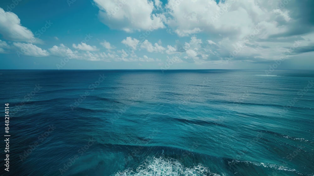 Fototapeta premium Ocean seen from a high vantage point