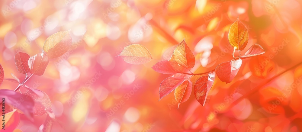Blurred background featuring a mix of orange and pink nature elements Blurred background featuring a mix of orange and pink nature elements