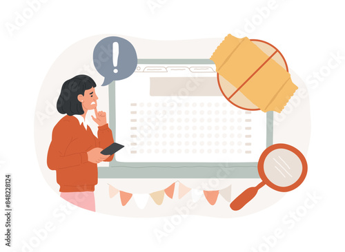 Sold-out event isolated concept vector illustration.