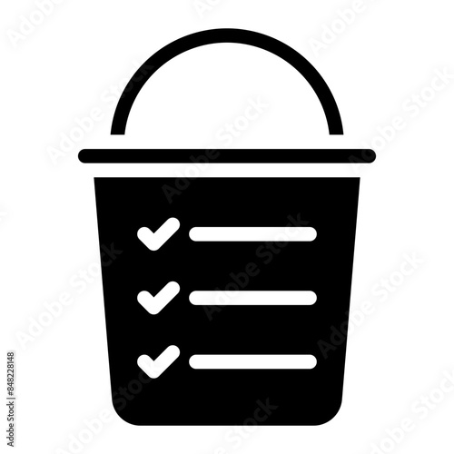 bucket list glyph icon