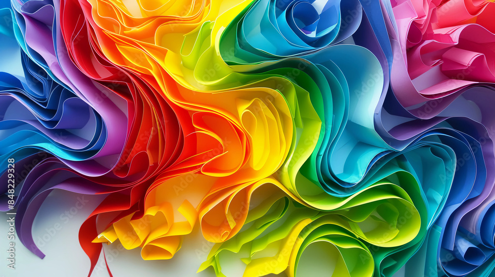 Rainbow colored ribbons Rainbow colored ribbons