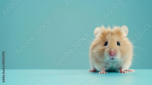 Cute hamster over plain background © rabbit75_fot