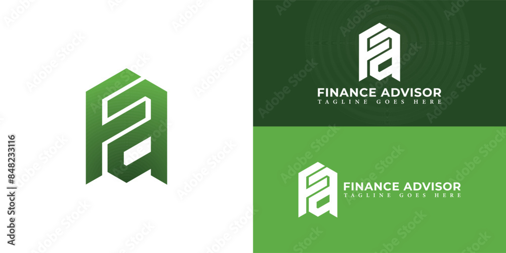 Abstract initial hexagon letters FA or AF logo in gradient green color isolated on multiple background colors. The logo is suitable for finance and accounting company logo vector design illustration Abstract initial hexagon letters FA or AF logo in gradient green color isolated on multiple background colors. The logo is suitable for finance and accounting company logo vector design illustration