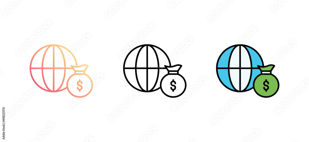 Earn Money icon design with white background stock illustration Earn Money icon design with white background stock illustration