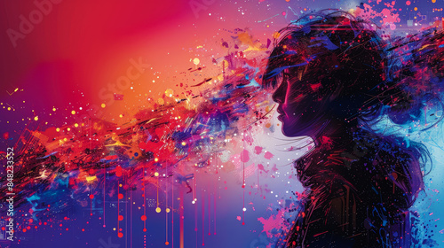 Artistic Fusion: Blending Human Creativity with Digital Expression photo