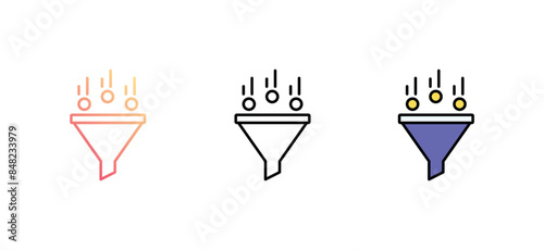 Filter icon design with white background stock illustration