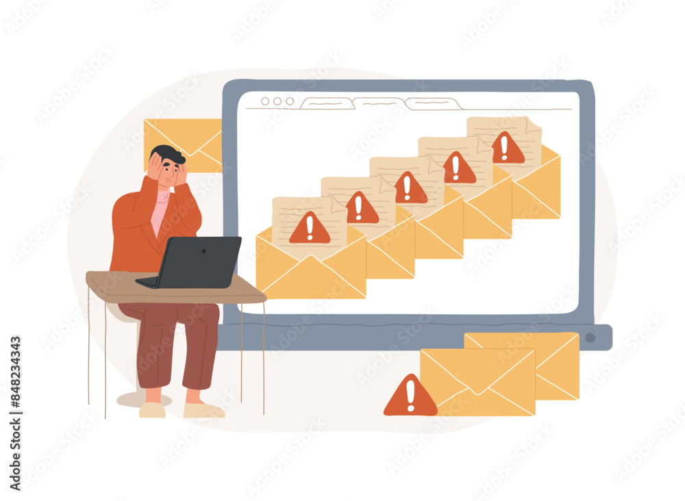 Spam isolated concept vector illustration. Spam isolated concept vector illustration.