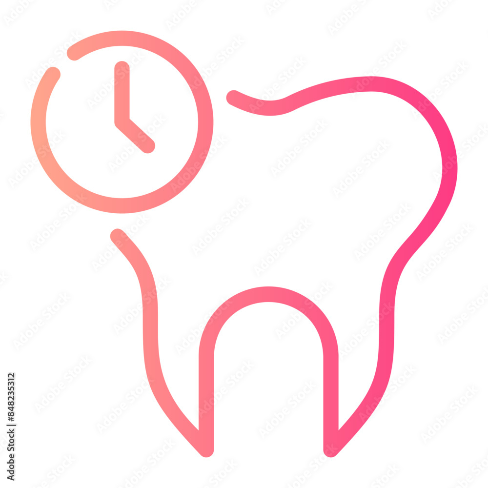 Obraz premium dental care gradient icon