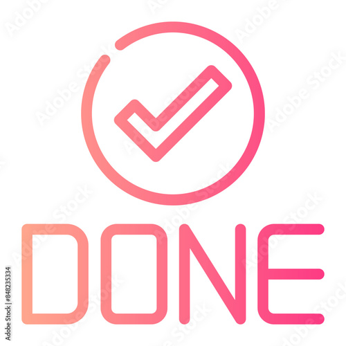 done gradient icon