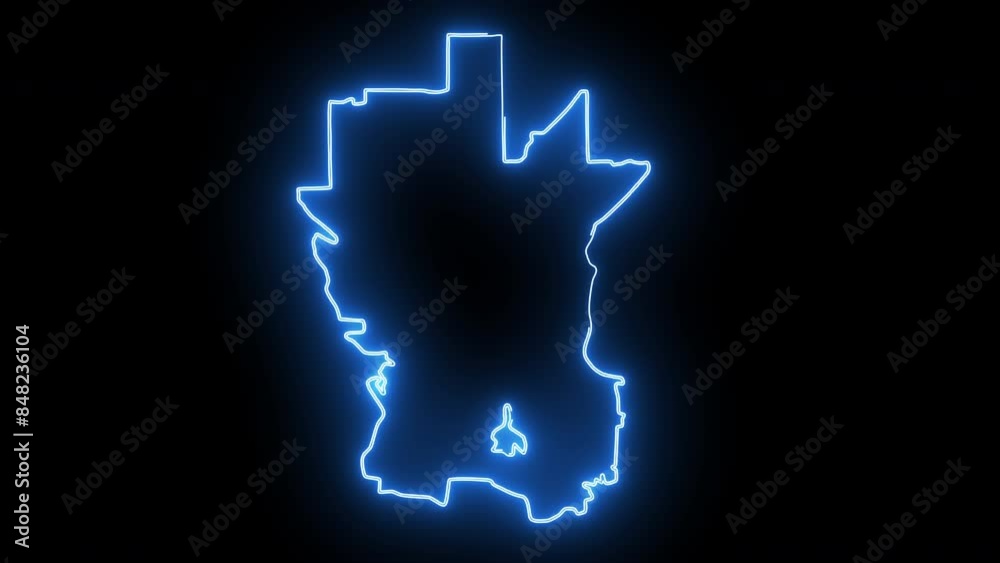map of Bellevue in Washington with a blue glowing neon effect map of Bellevue in Washington with a blue glowing neon effect