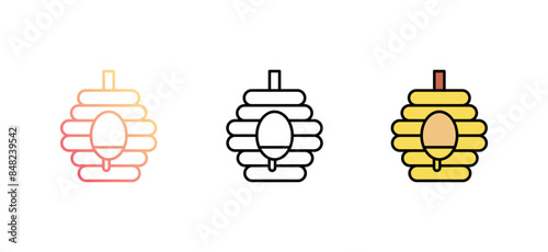 Beehive icon design with white background stock illustration