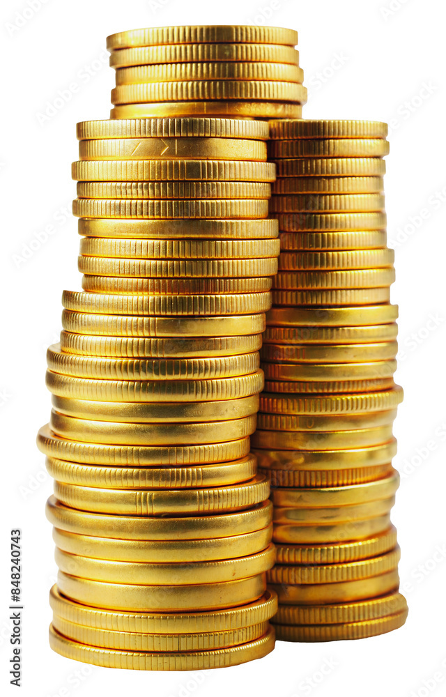 Pile of gold coins, cut out - stock png. Pile of gold coins, cut out - stock png.