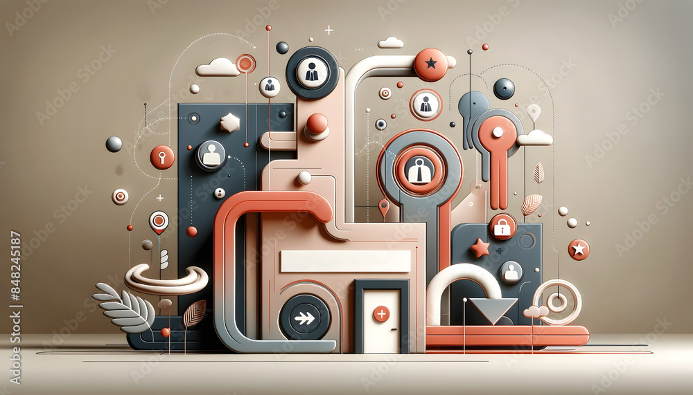 Obraz premium talent retention business problem 3D illustration background