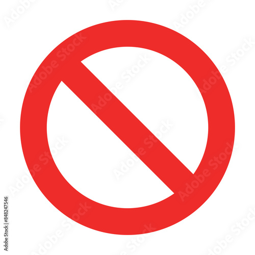 Forbidden sign in red ink stamp. Vector illustration of the forbidden empty template crosser out prohibit caution circle.
