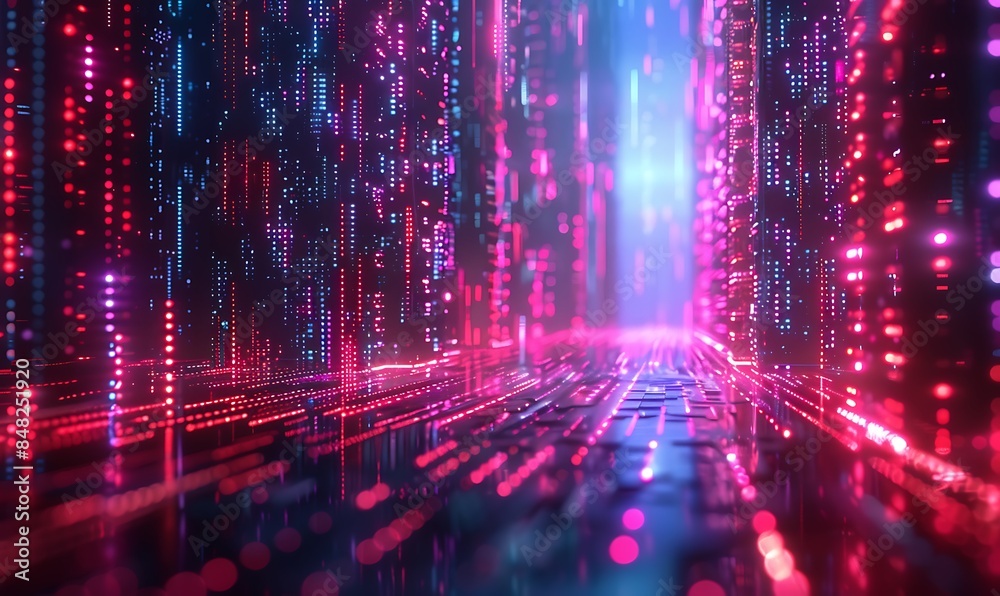 Neon Matrix A Futuristic Wave of Data Deluge Neon Matrix A Futuristic Wave of Data Deluge