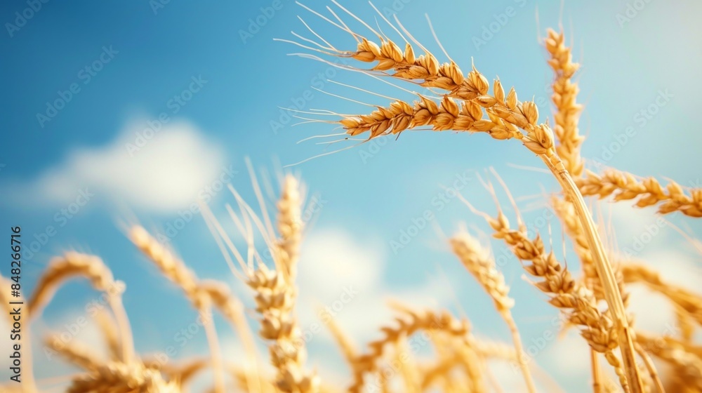 Wheat ear in field of farm Wheat ear in field of farm