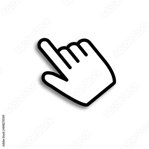 Hand cursor click on transparent background png