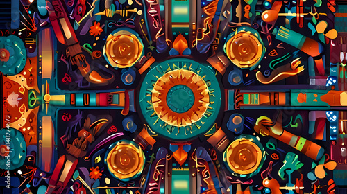 Background Illustration With a kaleidoscope effect theme