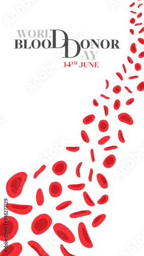 World Blood Donor Day Vector, Poster, Flyer, Background. June 14, banner
