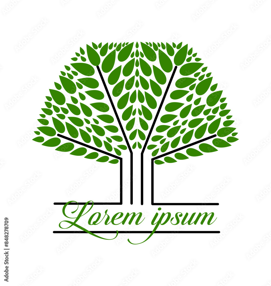 Obraz premium green tree icon