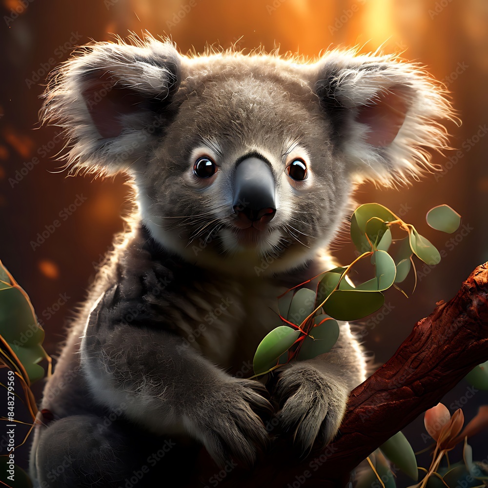 Fototapeta premium Close up portrait of Koala bear