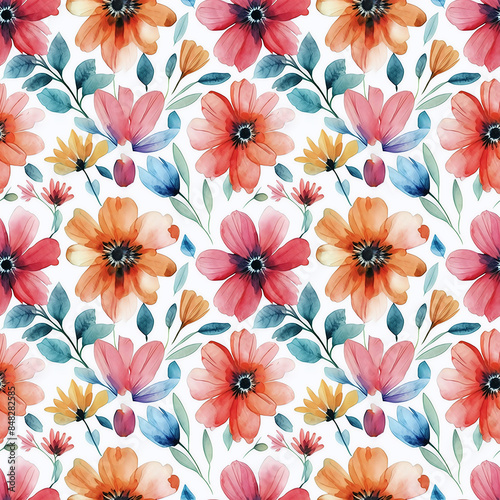 Elegant Floral Watercolor Pattern