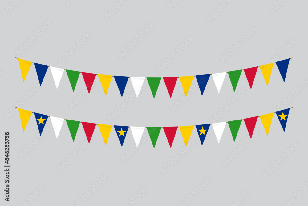 Fototapeta premium Flags isolated. Central African Republic paper bunting. flags birthday, anniversary, celebrate event.