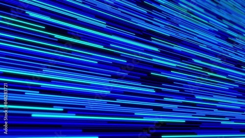 Abstract directional glowing blue neon lines geometric background