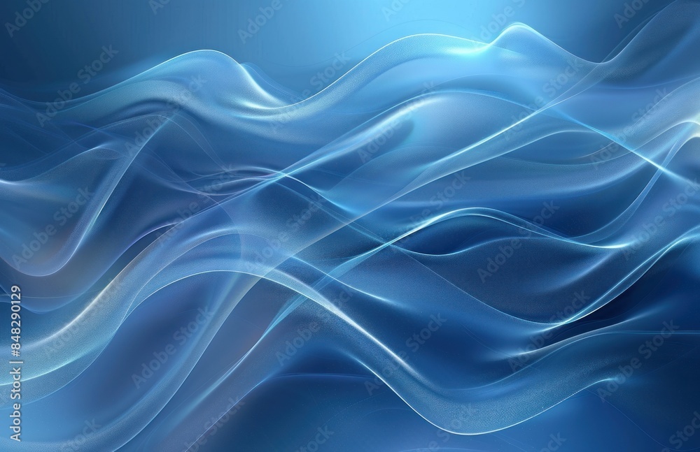 Abstract Blue Waves Design Abstract Blue Waves Design