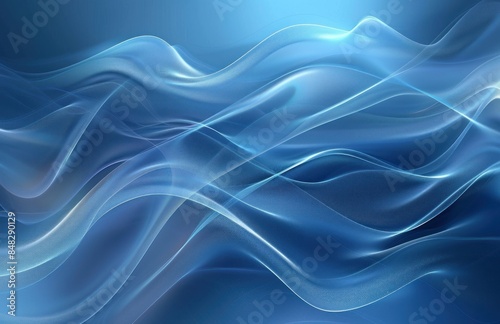 Abstract Blue Waves Design