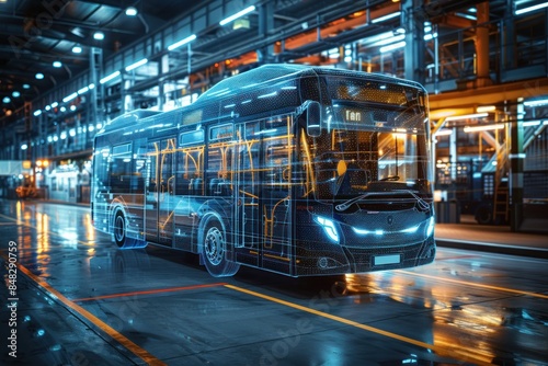 Futuristic Bus Design Visualization