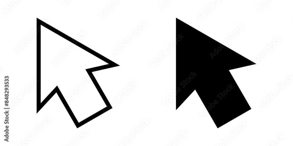 Pointer icon set. flat illustration of vector icon Pointer icon set. flat illustration of vector icon
