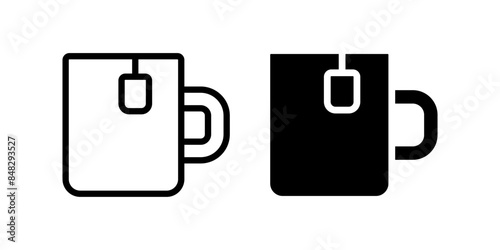 Tea icon set. flat illustration of vector icon